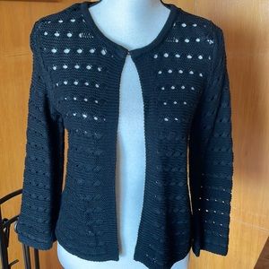 Black cotton cardigan